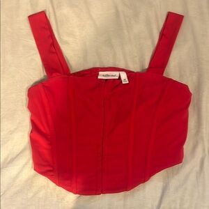 Willow Red Sleeveless Bustier Corset Top